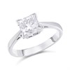 Platinum Diamond Solitaire Engagement Ring - 2.04ct - K/I1 - H2032