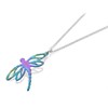Ti2 Titanium Rainbow Dragonfly Pendant And Silver Chain - J1904