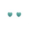 Ti2 Titanium Green Heart Stud Earrings - 5mm - J1933