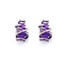 Ti2 Titanium Purple Chaos Stud Earrings - 10mm - J1940