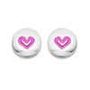 Ti2 Titanium Pink Heart Stud Earrings - 7mm - J1942