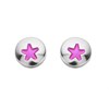 Ti2 Titanium Pink Star Stud Earrings - 7mm - J1943