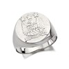 Silver Manchester City FC Round Crest Ring - J2030