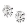 Silver Rangers FC Crest Stud Earrings - J2923