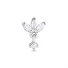 Surgical Steel Marquise And Round Drop Labret Single Stud - J3925