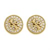 GUESS UBE03129YG Dreaming Gold Tone Crystal Stud Earrings - J42217