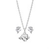 Laura Ashley Silver Plated Albertine Rose Pendant And Earring Set - J4309