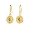 Laura Ashley LA094 Leaf Border Green Drop Earrings - J4344