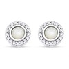 Fossil JFS00537040 Silver Mother Of Pearl Stud Earrings - J4877