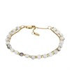 Fossil JF04443710 Howlite And Brass Bead Bracelet - J49324