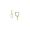 Fossil JF04780710 Gold Tone Link Earrings - J49359