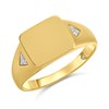 Fossil JF04791710 Gold Tone Signet Ring - J49363