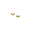 Fossil JF04832710 Yellow IP Stone Set Heart Stud Earrings - J49370