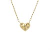 Fossil JF04856710 Yellow IP Stone Set Heart Necklace - J49371