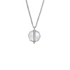 Fossil JF04909040 Steel Mother Of Pearl And Clear Stone Necklace - J49379