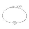 Fossil JF04910040 Steel Mother Of Pearl And Clear Stone Bracelet - J49380