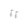 Fossil JF04911040 Steel Mother Of Pearl And Clear Stone Earrings - J49381