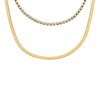 Fossil JF04939710 Yellow IP Crystal Double Strand Necklace - J49398