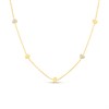 Fossil JA7298710 Gold Tone Crystal Heart Necklace - J49412