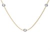 Fossil JF05017998 Two Tone CZ Station Necklace - J49440