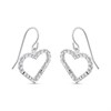 Diamante Heart Hook Wire Earrings - J5120