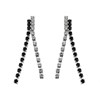 Diamante Black And White Drop Earrings - J5162