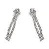 Diamante Two Row Drop Earrings - J5170