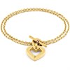 Tommy Hilfiger 2780970 Gold Tone Heart Chain Bracelet - J7352