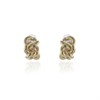 Cachet Link Gold Tone Clip On Half Hoop Earrings - J7405