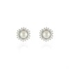 Cachet Betsy Cubic Zirconia Simulated Pearl Stud Earrings - J74120