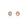Cachet Chikle Rose Tone Cubic Zirconia Stud Earrings - J74145