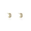 Cachet Gold Tone CZ Huggie Earrings - J74183
