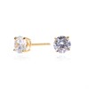 Cachet Gold Tone Adara CZ 6mm Stud Earrings - J74232