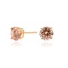 Cachet Gold Tone Adara 6mm Champagne CZ Stud Earrings - J74235