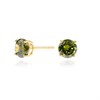 Cachet Gold Tone Adara 6mm Green CZ Stud Earrings - J74236