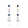 Cachet Inge Cubic Zirconia And Simulated Pearl Drop Earrings - J7435