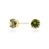 Cachet Lana Gold Plated Silver Green Cubic Zirconia Stud Earrings - J7467