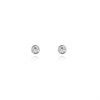 Cachet Hatsu Silver Tone Cubic Zirconia Stud Earrings - J7470