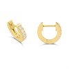 VIVA Gold Tone CZ Huggie Earrings - J76152