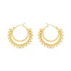 Viva Gold Tone Steel Crystal Double Hoop Earrings - J76168