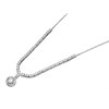 Briolette Silver Cubic Zirconia Halo Glamour Necklace - J77103