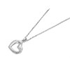 Briolette Silver Cubic Zirconia Hearts Necklace - J77105