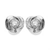 Briolette Silver Cubic Zirconia Knot Stud Earrings - J77149