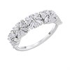 Briolette Silver Cubic Zirconia Daisies Ring - J77156