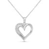 Briolette Silver CZ Heart Necklace - J77167
