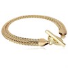 Anne Klein Gold Tone Flat Chain Bracelet - J78107