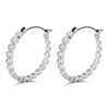 Anne Klein Cubic Zirconia Hoop Earrings - J78254