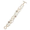 Anne Klein Gold Tone Pearl And Stone Bracelet - J78396