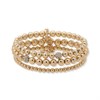Anne Klein Three Gold Tone  Stretch CZ Bracelets - J78428