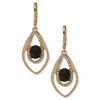 Anne Klein Gold Tone Crystal Jet Drop Earrings - J78440